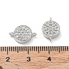 Rack Plating Brass Micro Pave Clear Cubic Zirconia Connector Charms KK-Z036-07P-3