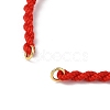 Braided Cotton Cord Bracelet Making MAK-L043-02G-10-2
