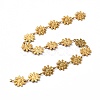 PVD Vacuum Plating 304 Stainless Steel Flower Link Chains CHS-C004-03G-4