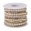 Brass Handmade Faceted Glass Beaded Chains CHC-F012-04B-3