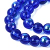 Transparent Electroplate Glass Beads Strands EGLA-Q132-6MM-01A-08-3