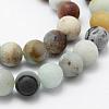 Natural Flower Amazonite Beads Strands G-F518-24-8mm-3