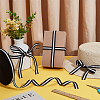 50 Yards Polyester Stripe Ribbons OCOR-WH0045-04A-5