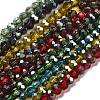 Electroplate Glass Faceted Rondelle Beads Strands EGLA-D020-4x3mm-M-1