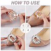 PandaHall Elite 4Pcs 2 Style Alloy Crystal Rhinestone Shoe Decorations AJEW-PH0011-49KCG-4