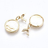 Brass Micro Pave Clear Cubic Zirconia Pendants KK-R114-12-NF-3