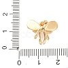 Brass Micro Pave Clear Cubic Zirconia Pendants KK-C249-03G-3