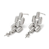 Brass Stud Earring Findings KK-P239-08P-1