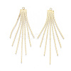Brass Chain Tassel Big Pendants X-KK-N231-110G-NF-2