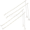 2 Pairs 2 Styles ABS Plastic Imitation Pearl Chain Non-slip Bra Straps FIND-CY0001-25-1