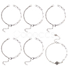 16Pcs Brass Curb & Paperclip Chains Bracelet Making MAK-SC0001-39-1