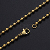 Ion Plating(IP) Unisex 304 Stainless Steel Ball Chain Necklaces NJEW-T012-05-56-G-1