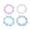 4Pcs 4 Color Acrylic Butterfly & Plastic Pearl Beaded Stretch Bracelets BJEW-JB08859-1