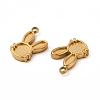 Ion Plating(IP) 304 Stainless Steel Pendant Cabochon Settings for Enamel STAS-C070-04G-2
