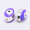 Double-Sided Enamel Alloy Beads ENAM-WH0049-40P-04-RS-1