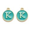 Golden Plated Alloy Enamel Charms ENAM-Q437-15K-1