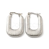 Non-Tarnish 304 Stainless Steel Rectangle Hoop Earrings for Women EJEW-F319-01P-1