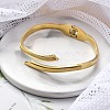 Ion Plating(IP) 304 Stainless Steel Hinged Bangles for Women BJEW-A011-22G-2
