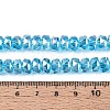 Electroplate Transparent Glass Beads Strands EGLA-N022-04A-D09-4