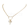 Brass with Stainless Steel Pendants Necklaces NJEW-JN04873-1