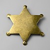 Blank Star Iron Brooch Findings IFIN-WH0070-16AB-1