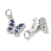 SHEGRACE Brass Pave Clear Cubic Zirconia Pendants XGRQ3Q490-628P-2