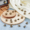 24Pcs Alloy Star Lapel Pin Brooches JEWB-FH0001-37AB-5