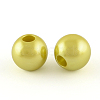ABS Plastic Imitation Pearl European Beads MACR-R530-12mm-M-2