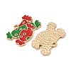 Christmas Alloy Enamel Pendants ENAM-I081-01KCG-09-2