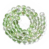 Transparent Spray Painted Glass Bead Strands GLAA-N035-03C-B02-2