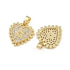 Brass Micro Pave Clear Cubic Zirconia Pendants ZIRC-I367-13G-03-2