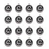 Platinum Plated Alloy Charms ENAM-S118-02C-P-2