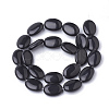 Natural Black Stone Beads Strands G-S292-26-2