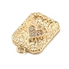 Brass Micro Pave Cubic Zirconia Pendants KK-D283-30G-03-2