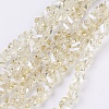Electroplate Glass Beads Strands EGLA-J145-4mm-PL05-1