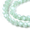 Opaque Solid Color Electroplate Glass Beads Strands EGLA-A039-P2mm-A20-2