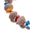 Dyed Lava Rock with Shells NJEW-Z031-01A-2