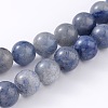 Dyed & Heated Natural Blue Aventurine Round Bead Strands X-G-M248-6mm-01-1