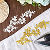 4Pcs 2 Colors Polyester Iron on/Sew On Patches PATC-CP0001-10-3