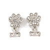 Rack Plating Alloy Rhinestone European Dangle Charms FIND-C055-19P-01-1