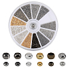 3000Pcs 12 Styles Rondelle Brass Crimp Beads KK-SP0002-42-1