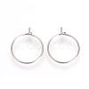 Tarnish Resistant 304 Stainless Steel Hoop Earrings STAS-R071-42-2