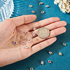 28Pcs 7 Colors Brass Pave Cubic Zirconia Heart Links Connector Charms KK-TA0003-47-6