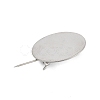 304 Stainless Steel Brooch Cabochon Settings STAS-E547-08K-P-3