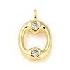 Rack Plating Brass Micro Pave Cubic Zirconia Pendants KK-A200-24G-O-1