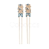 Alloy Enamel Hair Fork Findings AL-CBA8479-10KCG-1
