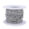 Tarnish Resistant 304 Stainless Steel Mother-Son Chains CHS-K001-32-3mm-5