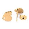 Ion Plating(IP) 304 Stainless Steel Stud Earring Findings EJEW-O104-13G-3