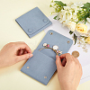 2Pcs Microfiber Cloth Jewelry Storage Bags with Brass Button ABAG-BBC0001-17B-02-3