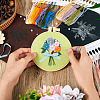 DIY Bouquet Pattern 3D Embroidery Starter Kits DIY-TA0006-26-16